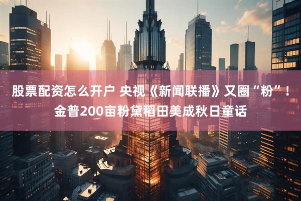 股票配资怎么开户 央视《新闻联播》又圈“粉”！金普200亩粉黛稻田美成秋日童话